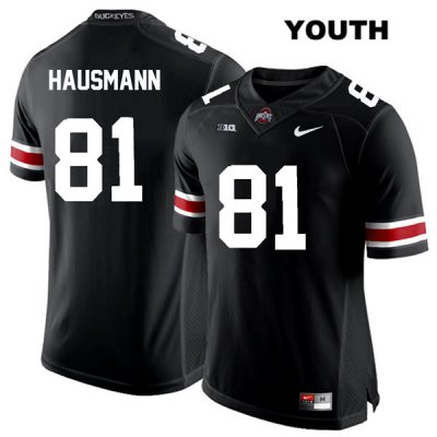 Youth NCAA Ohio State Buckeyes Jake Hausmann #81 College Stitched Authentic Nike White Number Black Football Jersey RM20C40DW